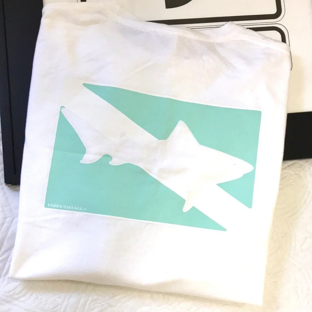 Fish Outa Flags long Sleeve Shark Tee